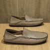 Summer new hollow breathable big net casual leather shoes lazy Doudou shoes