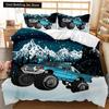 Engineering Vehicle Duvet Cover Set Engineering Vehicle Pickup Truck Off Road Vehicle Polyester Bedding Set Double Queen King