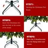Metal Christmas Tree Stand Folding Xmas Tree Stand Base for Artificial Christmas Trees Fits 0.75-1.25 Inch Pole