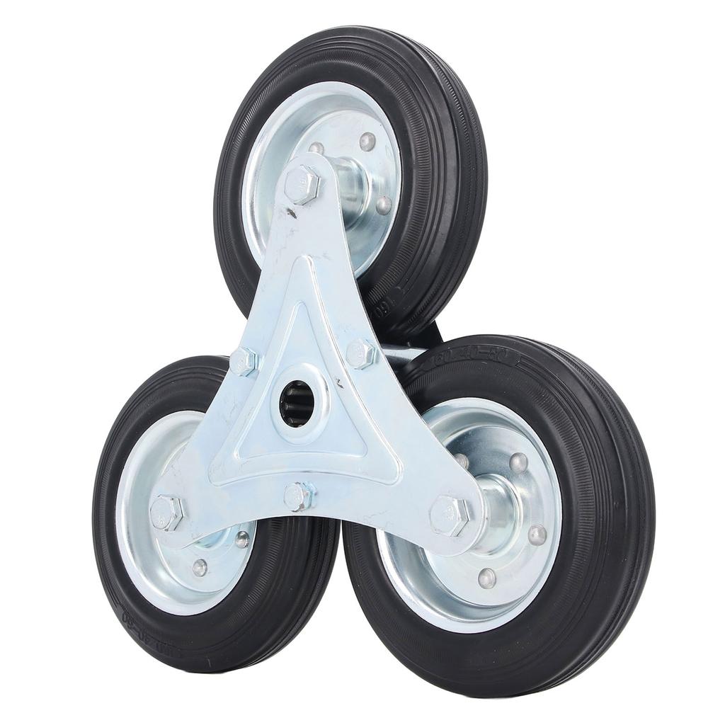 Stair Climbing Wheel 6 Inch 300LBS Load Capacity Heavy Duty Triangular Wheel Solid Rubber Shopping Cart Caster