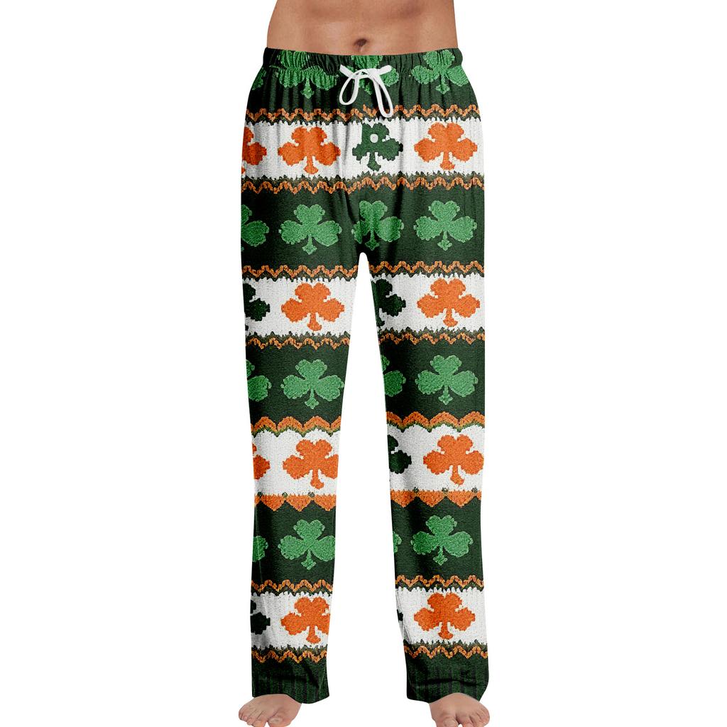 Herren St. St. Patrick's Day Druck Haus Schlafhose