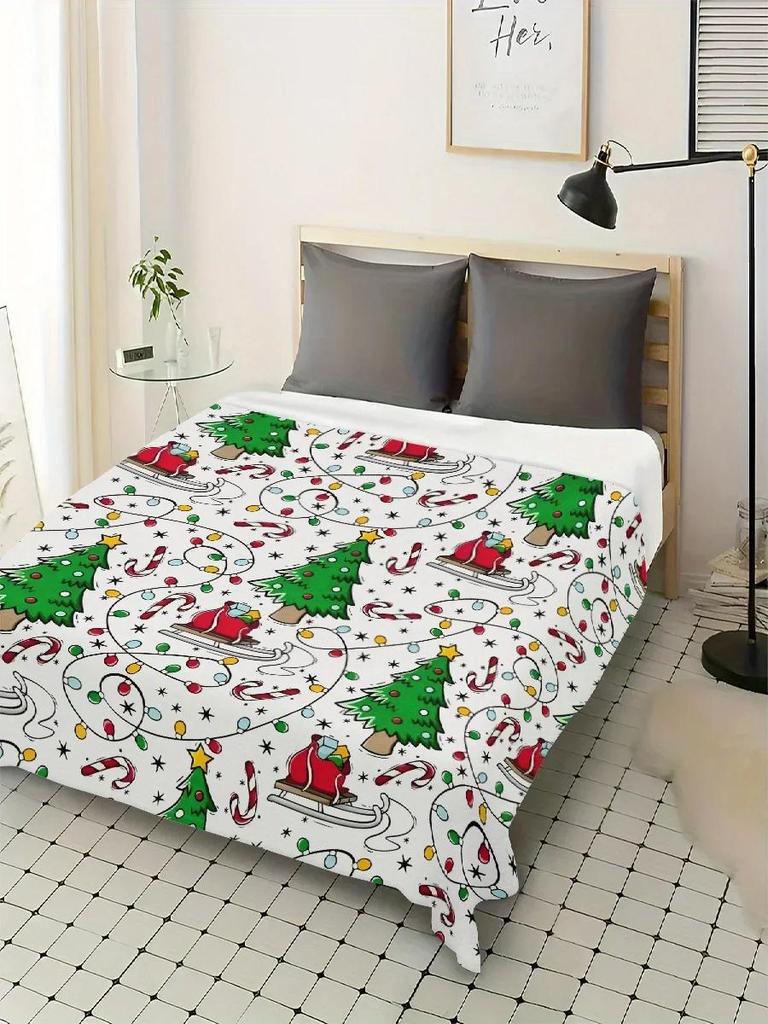 Pc Bohemian Style Christmas Flannel Throw Blanket Soft SkinFriendly Lounge Sofa Shawl with Digital Print AllSeason Multipurpose