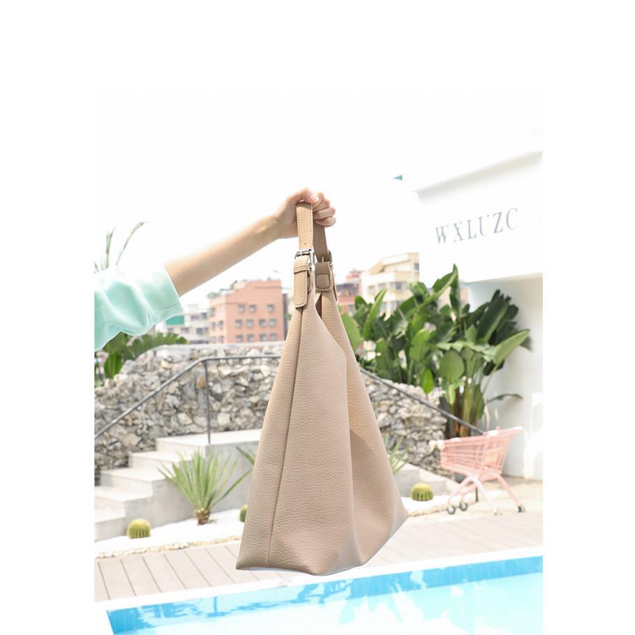 IELGY Korean version of simple lychee pattern handbag, casual pu leather mother bag, fashionable large-capacity shoulder women's bag