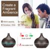 Wood Grain 400ml Ultrasonic Essential Oil Diffuser with Remote Control and Seven-Color LED