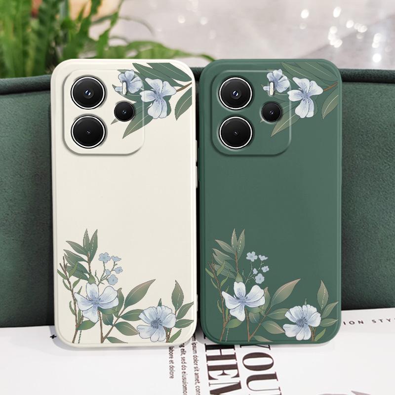 Encounter Flowers Phone Case For Xiaomi Redmi Note 14 13 12 12S 11 11S 10 10S 9 9S 15 15C 14C Pro Plus 4G 5G Liquid Silicone Cov