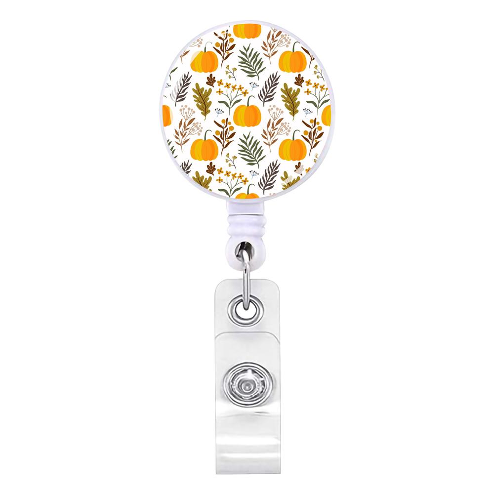 Flower Succulents Retractable Badge Reel Lanyards Id Name Card Badge Holder Nurse Student Employee Card Alligator Clip Supplies