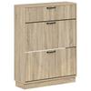 Shoe Cabinet HOORN 78 X 24 X 100 Cm Engineered Wood Sonoma Oak