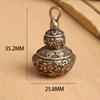 Brass Blessing Lotus Gourd Charms Lucky Key Chain Pendants Pill Box Container