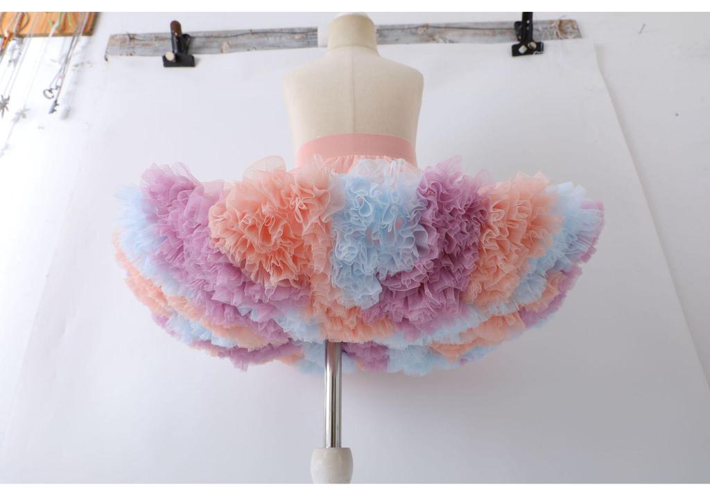 Mother-Daughter Puffy Lolita Princess Tutu Skirt for Girls and Women