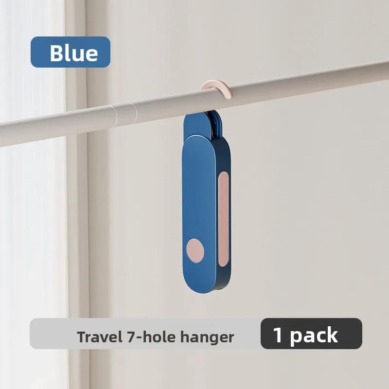 Outdoor Travel Portable Folding Clothes Hanger Portable Seven Hole Clothes Hanger Business Trip Hotel Clothes Hanger Divine Tool