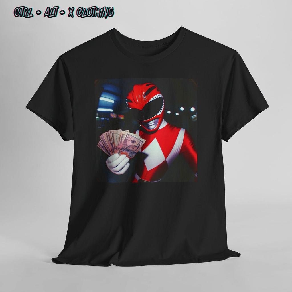 Red Power Ranger Cash Money Unisex Tee, T-Shirt, Shirt, Gift Idea for Fans,