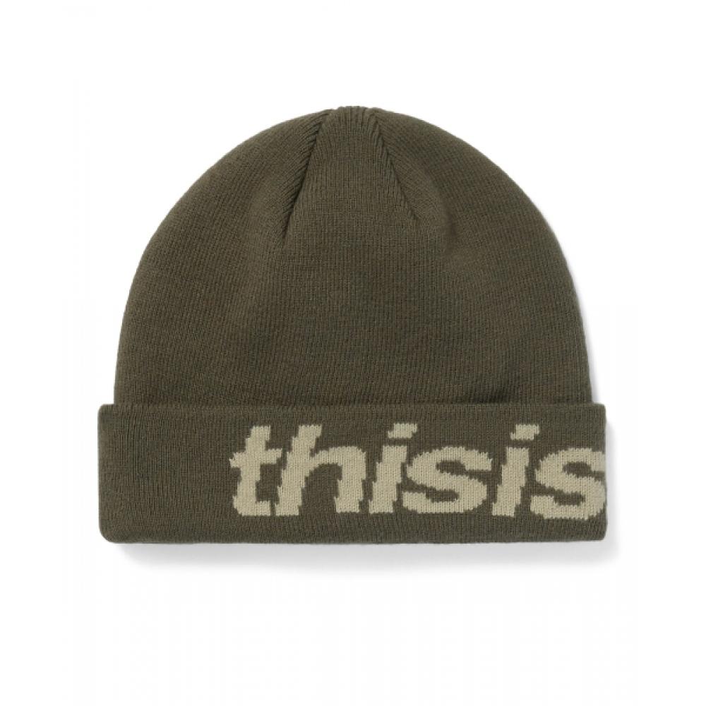 

Thisisneverthat Hsp Logo Big Cuff Beanie Khaki F