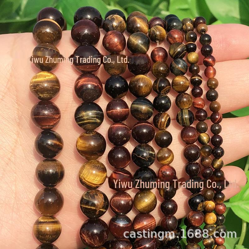 Zhuming Ochi de Tigru Natural și Turcoaz Albastru Mărgele Libere pentru Bijuterii DIY - Material de Împletit Brățară și Colier