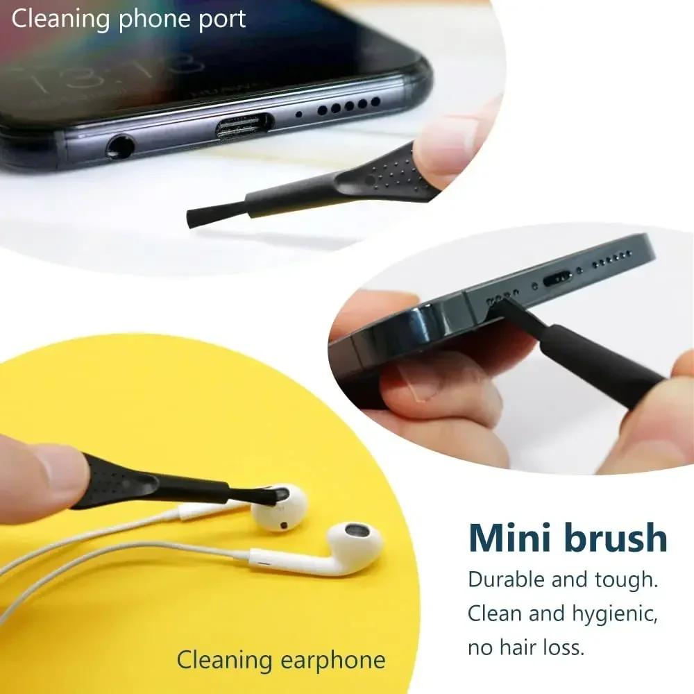 Cell Phone Charging Port Dust Plug with Cleaning Brush for IPhone 14 13 12 8 Pro Max Plus Type C Eearphone  IOS Cleaner Set