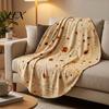 Portable Wrap for Camping Round Food Blanket, Realistic Themed Throw 59 Inch Novelty Waffle Pizza Breathable Warmth Dormitory Burrito Donut Wrap, Soft