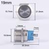 19/22mm Metal Push Button Switches reset Momentary Nickel-Plated Brass Oxidized Aluminum Enginee Stop start for Car Machine 3