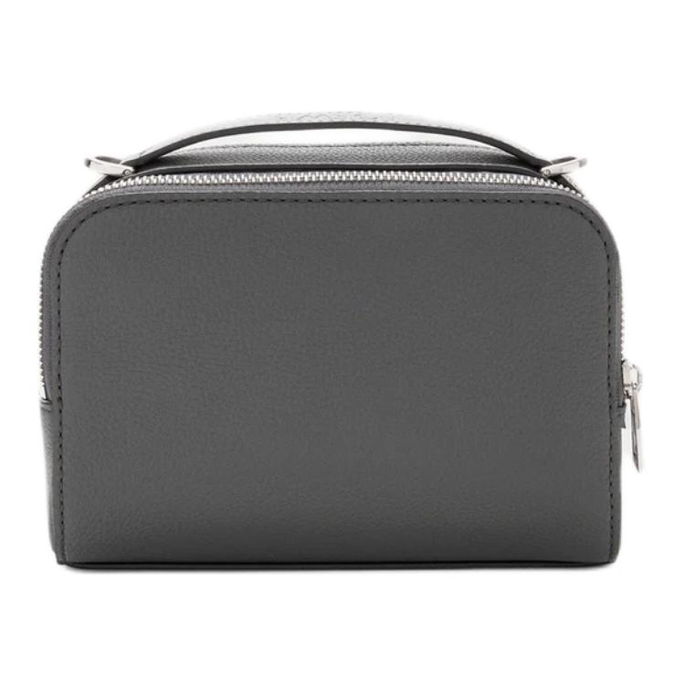 Loewe Anagram Embossed Puzzle Adjustable Detachable Shoulder Camera Bag Mini Men shoulder bag Anthracite C660R41X02-1110