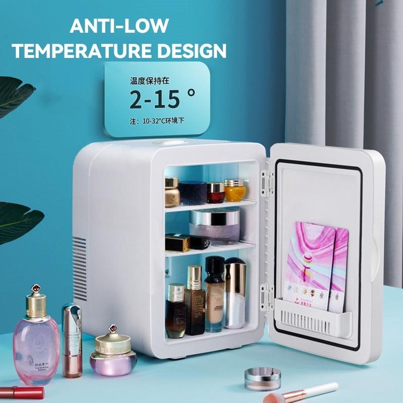 8L Large Capacity Beauty Mask Skin Care Cosmetics Mini Fridge Cosmetic Refrigerator Mirror Car Household Mini Refrigerator