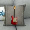 Guitar And Bass Instrument Series Pattern Digital Printing Short Plush Pillow Covers For Sofa Office Cushion Cover Home Goods
