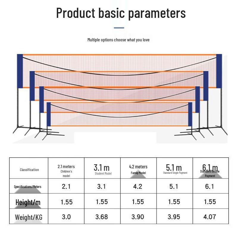 Jundingying Portable Badminton Net Stand