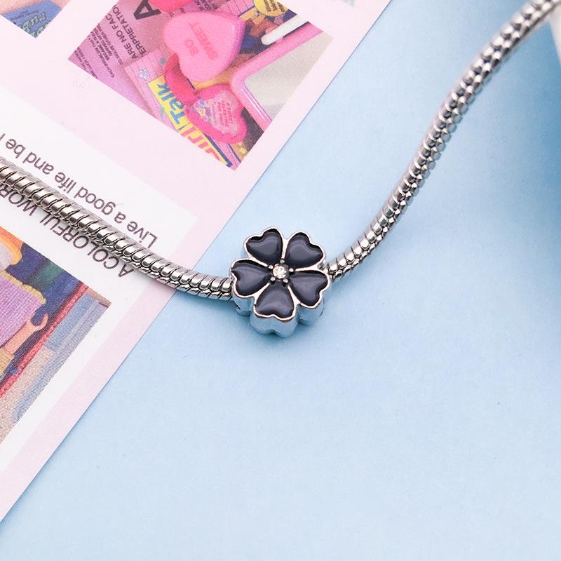 

Браслет из сплава в виде цветущей сакуры в 8 стилях с разделительными бусинами с большим отверстием из сплава и капельной эмали для изготовления ювелирных изделий своими руками