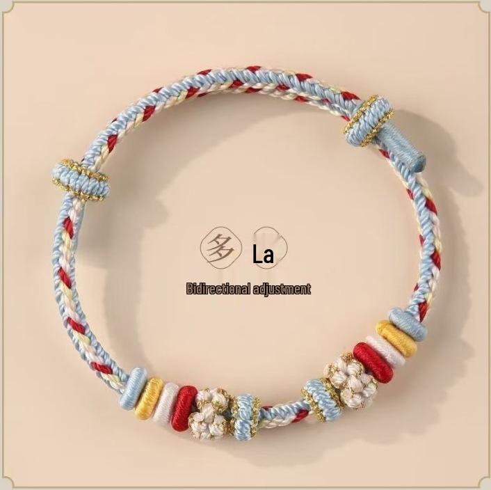 Dunhuang Red Pan Chang Knot Hand-Woven Bracelet – Wearable DIY Gift Accessory
