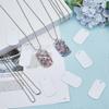 1 Box 45pcs Sublimation Dog Tag Blanks with Chain Heat Transfer Double Sided Sublimation Keychain Blanks for DIY Craft