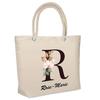 Beach Bag - PLANETEE - Insulated Roseline Letter Flower - Cotton - Large Capacity - Printed In France