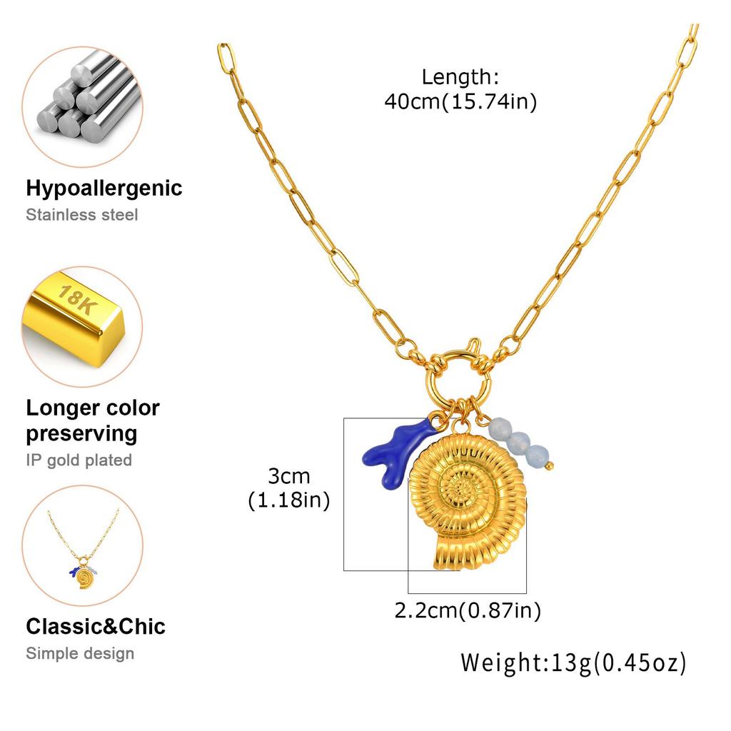 Sommer Strand Boho Halskette für Damen, Seestern Muschel DIY Anhänger Halskette, Blasenverschluss Edelstahl Schmuck Geschenk