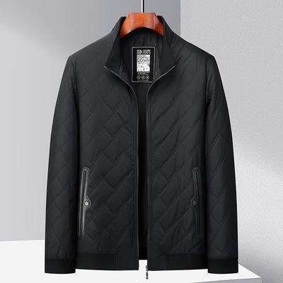 Mulberry Silk Cotton Coat Autumn and Winter New Men's Short Stand-collar Casual Cotton Coat Middle-aged Men's Cotton-padded Jacket Dad's Jacket Men