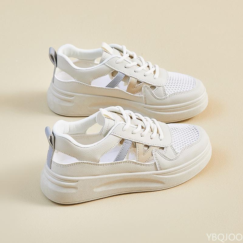 

Летние Маленькие Белые Туфли Новые Студенческие Увеличивающие Рост Полые Сетчатые Повседневные Простые Удобные Женские Туфли 37