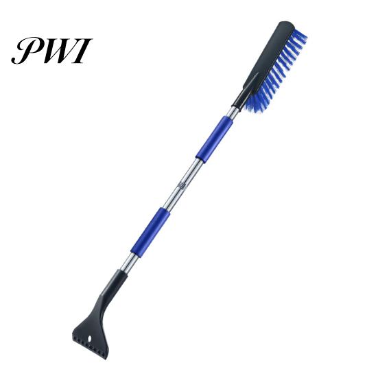 Durable Ice Scraper 2 in 1 Snow with Large Brush Head Extendable Sturdy ABS Portable Auto Shovel Soft Tips