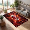 Tappeto in Flanella Stampato AC Milan Antiscivolo Morbido Poliestere Tappeto per Pavimento Tappetino Decorativo da Interno per Camera da Letto Soggiorno Divano Sala Giochi Decorazione Casa