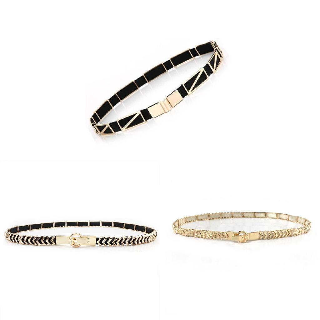 Minimalist Metal Belt For Ladies With Silver Alloy Buckle Suitable For Summer Outfits
