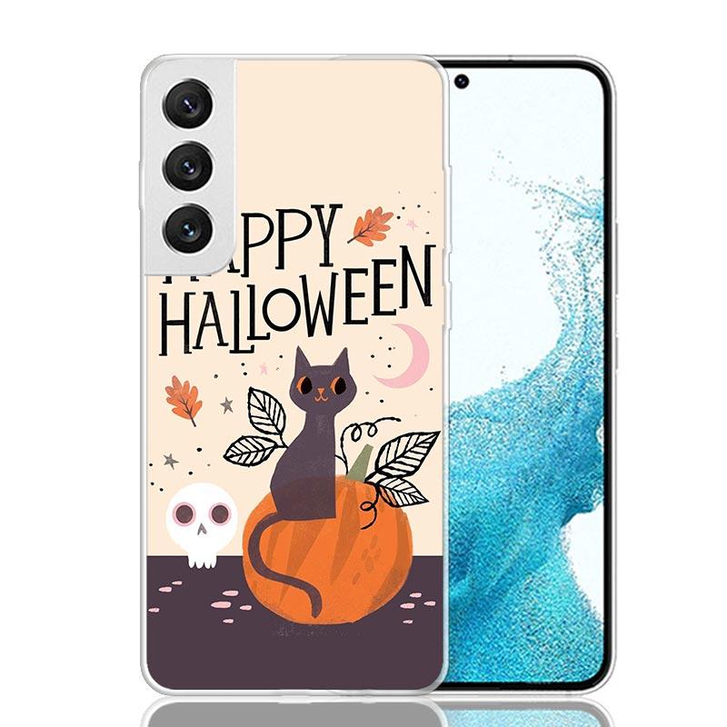 

Kitten Cat Christmas Pumpkin Phone Case For Samsung Galaxy S26 Ultra S23 S24 S25 Edge S20 FE S21 S22 Plus Soft Print Shell Cover Samsung S24 Plus