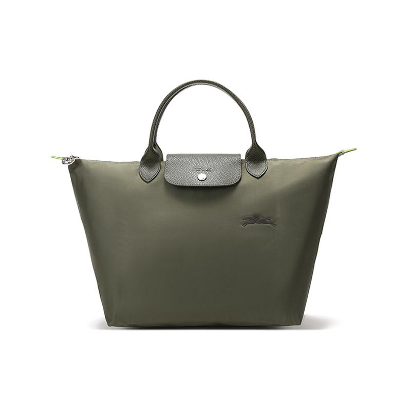 

Longchamp Le Pliage Green 30 Recycled Material Leather Handle Tote Bag Women tote bag Forest-Green 1623919479 Basic Set (Bag)