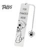 Novelty Cat Book Marker Cute Bookmark, Funny Metal Page with Creative Quote Bookmark Quotes, Stainless Steel for Readers, Lover Gift Rust Proof