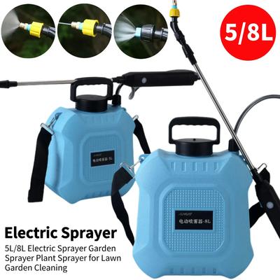 5/8L Battery Powered Sprayer with USB Rechargeable Handle and Retractable Wand Water Sprayer for Garden Lawn and Other Cleaning