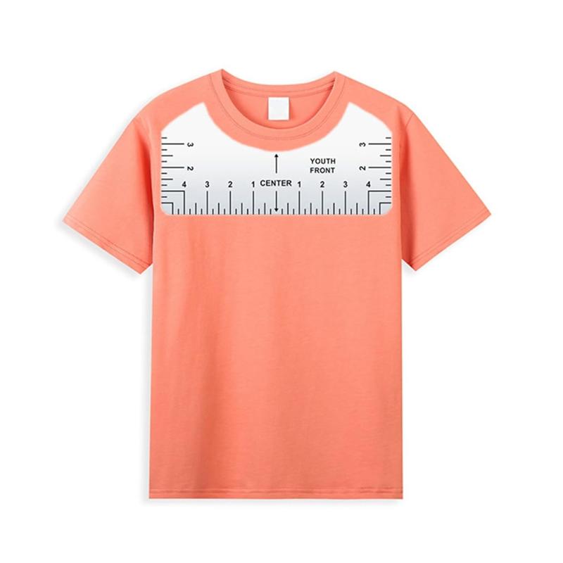 A96I-9Stk T-Shirt Lineal Guide Zum Zentrieren Vinyl, Transparent V-Ausschnitt/Rund PVC-Lineal Zum Ausrichten, Hitzepresse