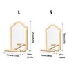 Parrots Mirror Perch Natural Wood Stand For Bird Cage With Safe Acrylic Mirror For Pet Bird Entertainment Play Resting