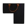 Stair Basket with Leather Handles Felt L-Shape Large Capacity Stair Step Bin Foldable Staircase for Clothes