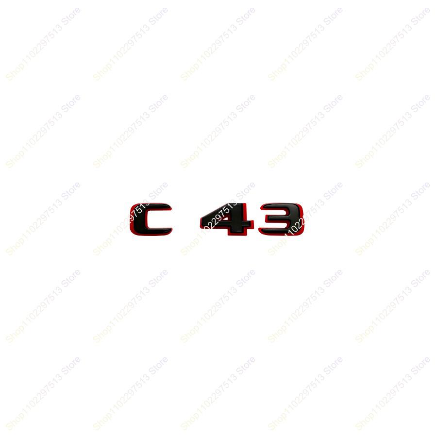 ABS 3D Car Trunk Bicolor letters Logo Badge Decals Sticker For C43 C63 C63S Emblem W204 W205 W206 Series