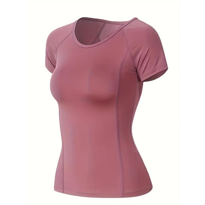 Sports T-shirt Women Summer Breathable Sexy Beauty Back Fitness Wear Quick Dry Running Training Short Sleeve Yoga Top