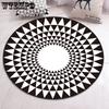 Nordic 3D Cartoon Circular Carpet Thick Living Room Floor Mat Bedroom Bedside Mat