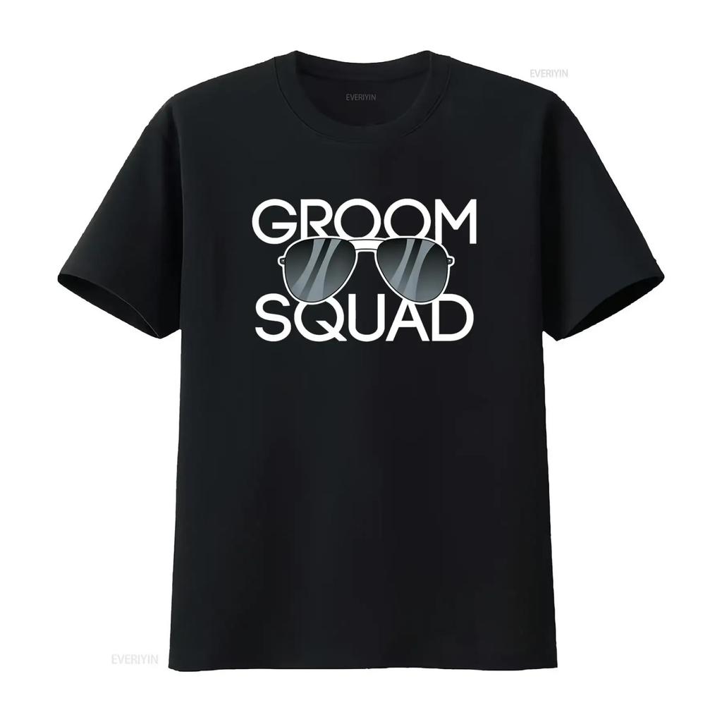 Groom Squad Sunglasses Wedding Bachelor Party T Shirt vintage Washed Unisex homme Slightly Versatile graphic Casual fashion