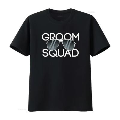 Groom Squad Sunglasses Wedding Bachelor Party T Shirt Vintage Washed Unisex Homme Slightly Versatile Graphic Casual Fashion