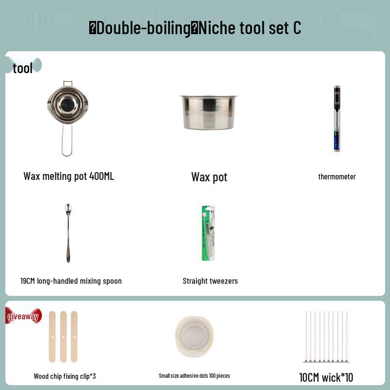 Aroma-Kerzen-DIY-Set: Wachsschmelztiegel & Heizofen für selbstgemachte Kerzen