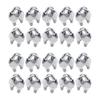 20Pcs U Shaped Clamp Wire Clips M2/3/4/5/6/8mm Cable Fastener Bolts Rigging Hardware Clamps 304 Stainless Steel Rope Sleeve