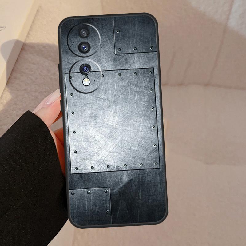 Steel Iron Metal Pattern Case For Honor X9b X9a X8a X7a X6a X6 X7 X8 X9 8X 9X Honor Magic 5 Pro 50 70 90 Lite Cover