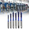 6Pcs Heavy Duty Twist Drill Bit Set Serrated Grooving Cutting Tap Spirals Wood Metal Hole Drill Bit Tool Replacement